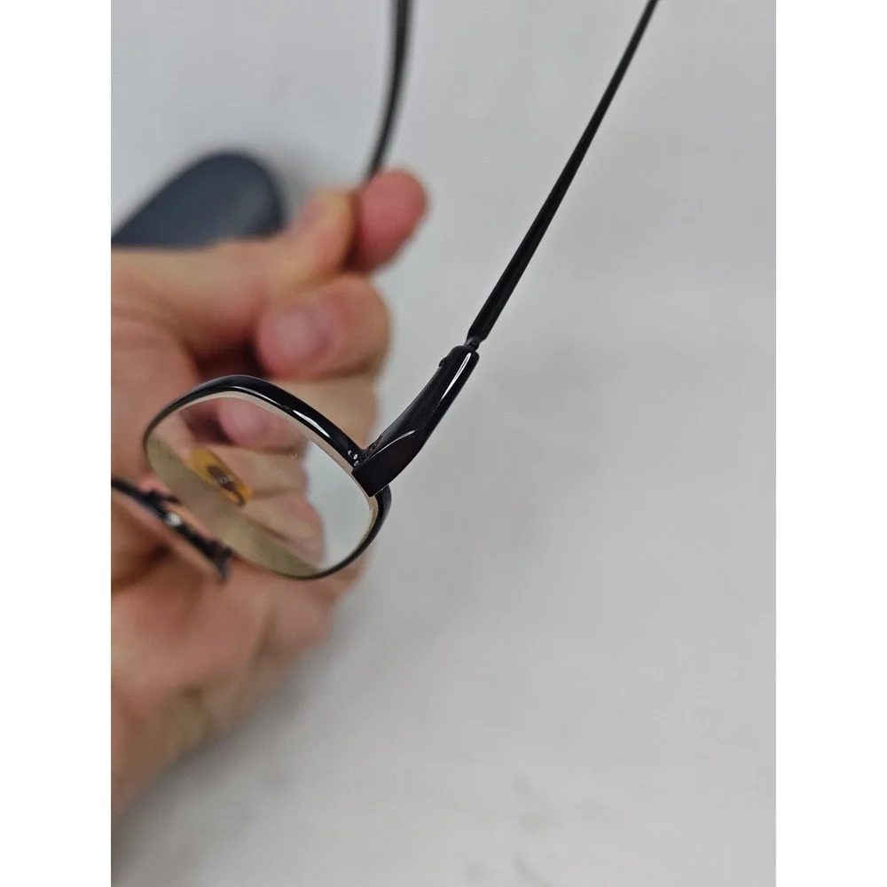 Nike Flexon 4062 001 Black Oval Eyeglass Frames Memory Metal w/ Hard Case